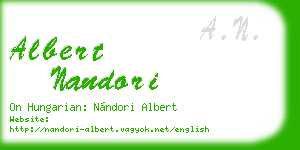 albert nandori business card